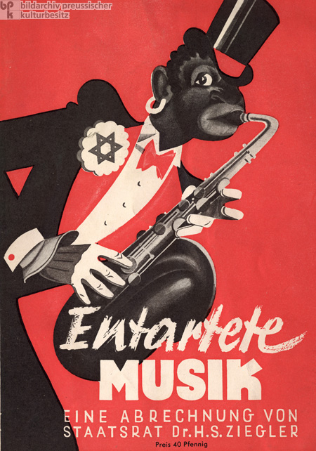 „Entartete Musik”: Titelblatt des Ausstellungsführers (1938)